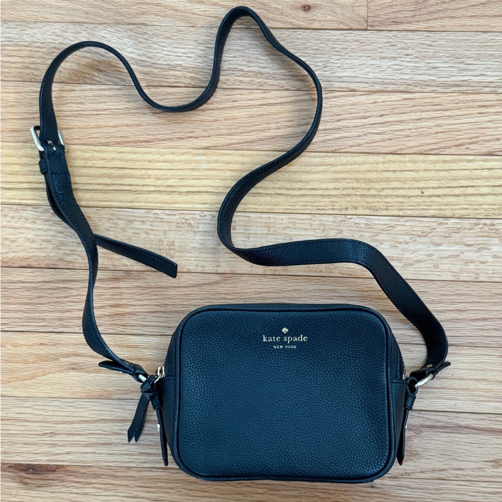 kate spade Black Pebbled Leather Crossbody Bag